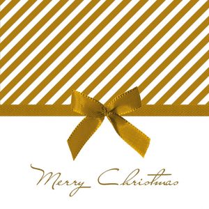 Lunch Napkin - Christmas Bow GOLD