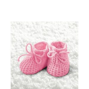 Cocktail Napkin - Baby Girl Booties