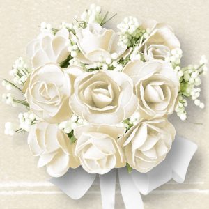 Lunch Napkin - WHITE Roses