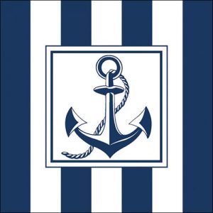 Lunch Napkin - Anchor BLUE