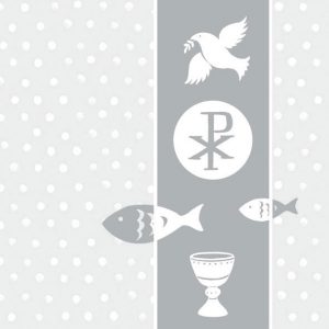 Lunch Napkin - First Communion SILVER