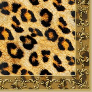 Lunch Napkin - LEOPARD ORNAMENT