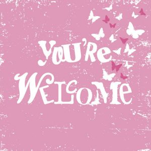 Lunch Napkin - You're Welcome ROSE