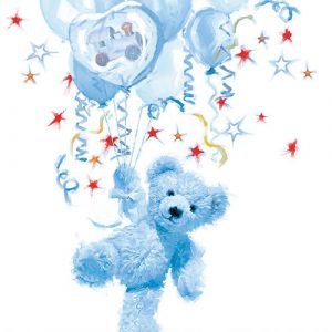 Lunch Napkin - Teddy BLUE