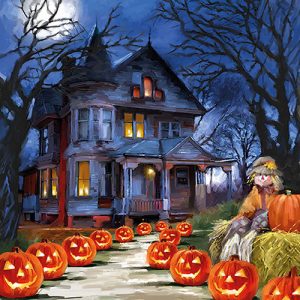 Lunch Napkin - Spooky House