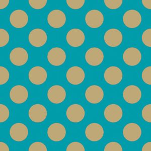 Lunch Napkin - Big Dots PETROL/GOLD