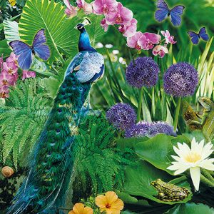 Lunch Napkin - Blue Peacock