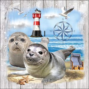 Lunch Napkin - Seal Couple