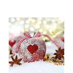 Cocktail Napkin - Heart On Apple