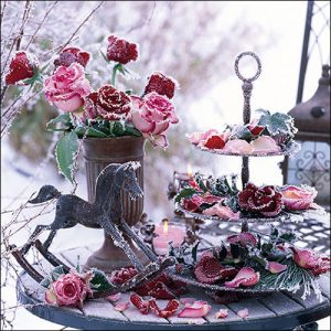 Lunch Napkin - Frozen Roses