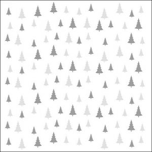Lunch Napkin - Trees All Over GREY/SILVER