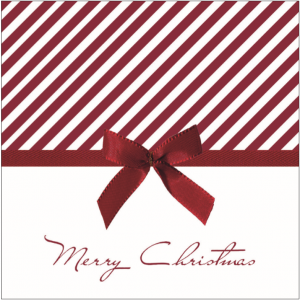 Lunch Napkin - Christmas Bow RED