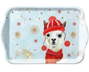 TRAY - Winter Lama (13 x 21 cm)