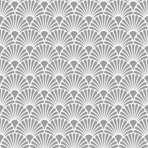 Lunch Napkin - Art Deco SILVER-WHITE