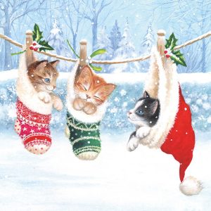 Lunch Napkin - Kitten in Winterland