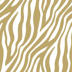 Lunch Napkin - Zebra Stripes GOLD