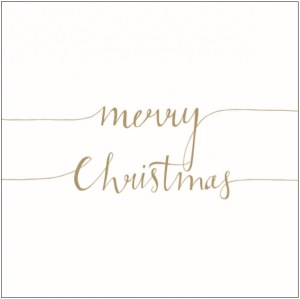 Lunch Napkin - Christmas Note POSITIVE GOLD