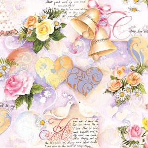Lunch Napkin - Wedding Bells ROSE