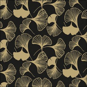 Lunch Napkin - Gingko Black/Gold