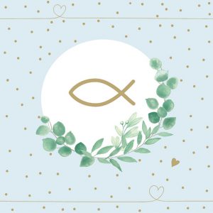 Lunch Napkin - Communion Branch Blue