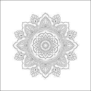 Lunch Napkin - Mandala Silver