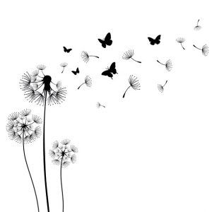 Lunch Napkin - Blowing Away BLACK