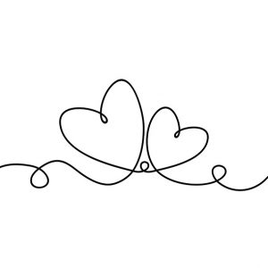 Lunch Napkin - Line Of Love BLACK