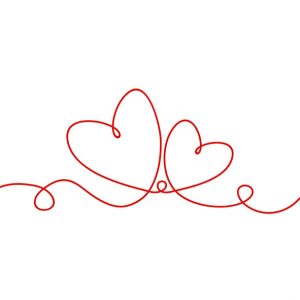 Lunch Napkin - Line Of Love RED
