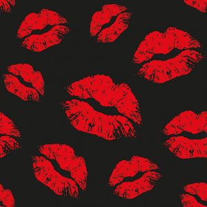 Lunch Napkin - Kisses BLACK