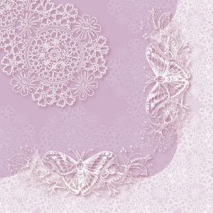 Lunch Napkin - Butterfly Lace LILAC