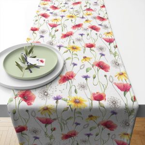 TABLE RUNNER (Cotton) - Poppy Meadow