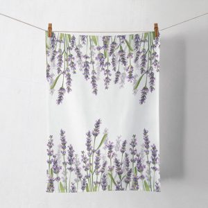 Kitchen Towel - Lavender Shades WHITE