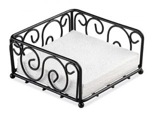 Napkin Holder COCKTAIL - Ornaments (BLACK)