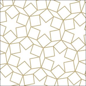 Lunch Napkin - Star Dimensions Gold