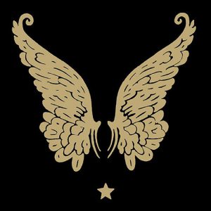 Lunch Napkin - Wings Black/Gold