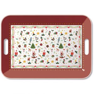 TRAY - Ornaments All Over RED (33 x 47 cm)