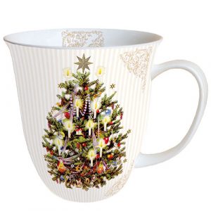 MUG (Fine Bone China) - X-Mas Tree CREAM (400 mL)