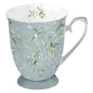 MUG (Fine Bone China) - Mistletoe All Over GREEN (250 mL)