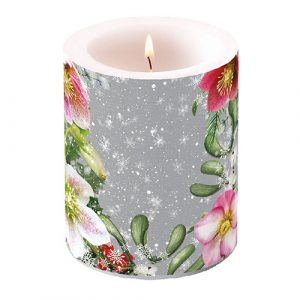Candle LARGE - Helleborus Orientalis Grey