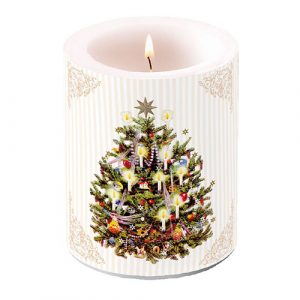 Candle LARGE - X-Mas Tree CREAM