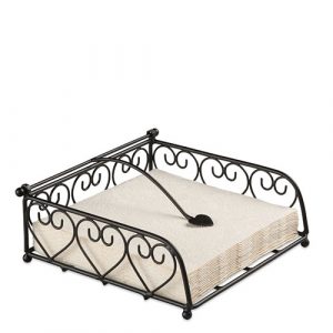 Napkin Holder LUNCH - Heart (BLACK)