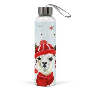 Glass Bottle - Winter Lama (550 mL)