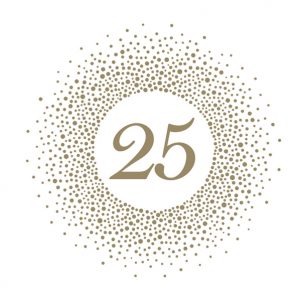 Lunch Napkin - 25th Birthday GOLD