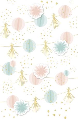 Greeting Card (All Occasions) - 3D Party Garlands