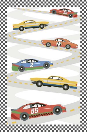 Greeting Card (Birthday) - 3D Racing Cars (Lenticular)