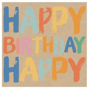 Lunch Napkin - Happy Birthday COLOURFUL (ORGANICS)