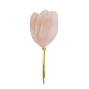 Writing Instrument (FEATHER PEN) - Soft Pink Pattern (Petal Style Feather)
