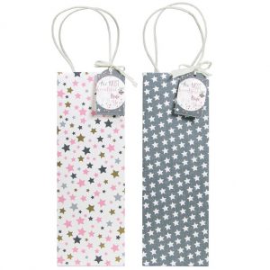 Gift Bag (Wine) - Christmas Stars (2 pc set)