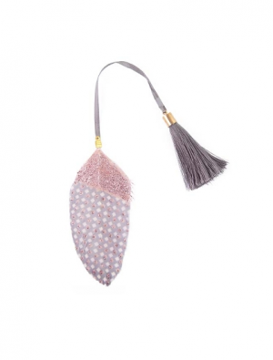 Bookmark - Feather Collection PINK-PURPLE GLITTER