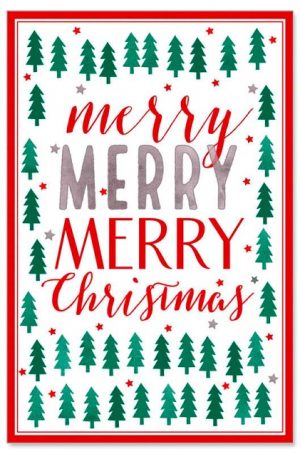 Greeting Card (Christmas) - 3D Merry Merry Christmas (Lenticular)
